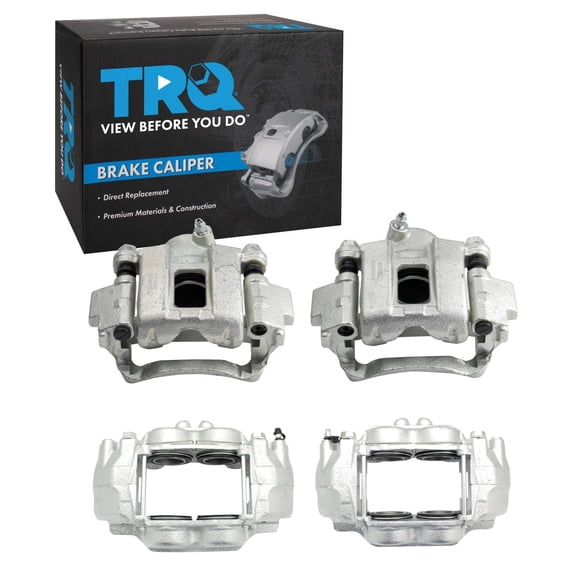 TRQ Front and Rear Brake Caliper Set Zinc Coated Brackets Hardware Fits 2010-2022 Lexus GX460 2010-2015 Toyota 4Runner