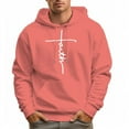thumbnail image 6 of Men's Cotton FAITH LETTERS Hoodie 330g Thick Pocket Hood, 6 of 16