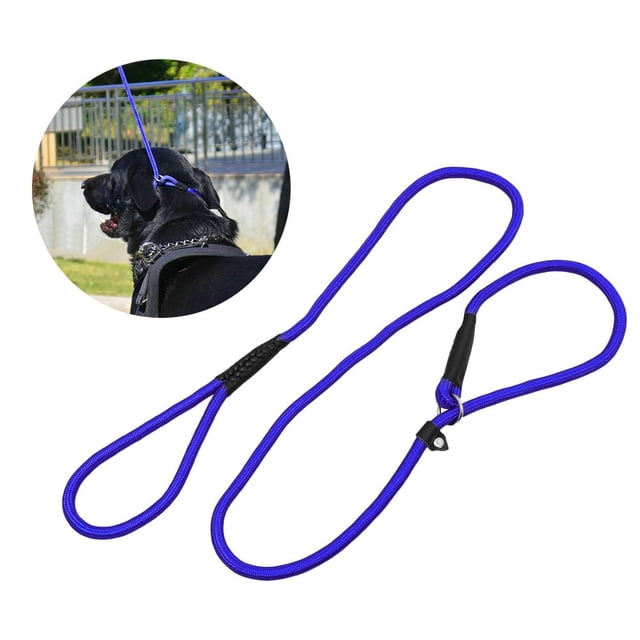 MesaSe Laisse d'Entraînement 150 cm Corde en Nylon Collier pour Chien Réutilisable Résistant aux Morsures pour Compétition