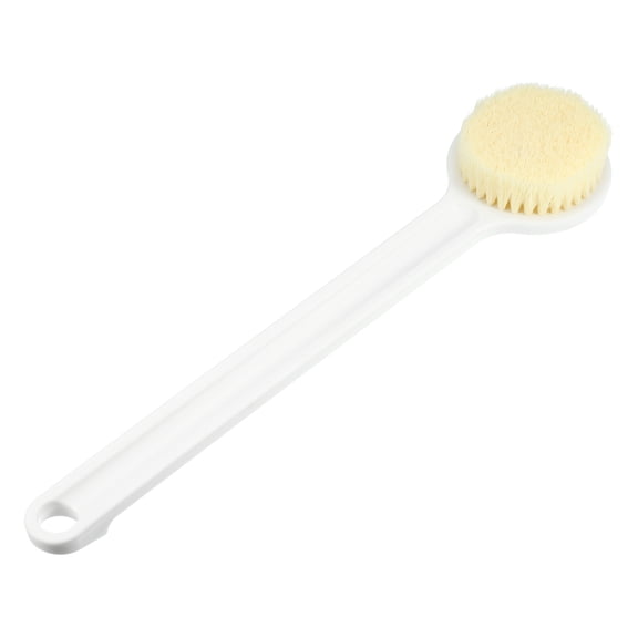 Unique Bargains Long Handle Back Scrubber Bath Brush for Shower 13.98"x3.15"x1.18" White
