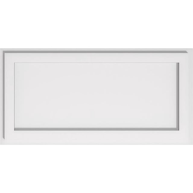 Ekena Millwork CMP24X12RE 12 x 24 in. Rectangle Architectural Grade PVC Médaillon de Plafond Contemporain