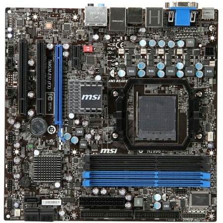 MSI 760GM-E51 (FX) Desktop Motherboard, AMD Chipset, Socket AM3+, Micro ATX