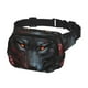 thumbnail image 2 of Disketp Rose Full Moon Black Wolf Riñonera de Doble Capa, Bolsa de Cintura Ajustable para Viajes, Correr y Senderismo, Riñonera Ligera para Hombre y Mujer, 2 of 9