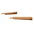 thumbnail image 3 of del Hutson Designs 36 Inch Rustic Luxe Wooden Wall Floating Shelves, Walnut, 3 of 11