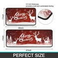 thumbnail image 2 of Elk Merry Christmas Kitchen Rugs Set Of 2 Non Slip Kitchen Floor Rug and Mat Cushioned Kitchen Runner Rug Standing Area Mat Carpets for Farmhouse Decor 17"x47"+17"x30" Black Edging, 2 of 7