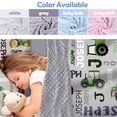thumbnail image 3 of Kainsy Personalized Toddler Nap Mat for Daycare Cot Bedding - Baby Boys Kids Nap Mats with Pillow Blanket Preschool Kindergarten Children Sleeping Bag with Custom Name Easy Carry Grey Tractor, 3 of 9