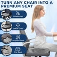 thumbnail image 6 of Gel Memory Foam Layer Wheelchair Cushion - Wheelchair Office Chair, Kitchen Chair, Car Seat - Pressure Pain and Tailbone Pain Relief - High Density Foam Base (Grey), 6 of 9