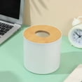 thumbnail image 3 of Zhaomeidaxi Modern Round Tissue Dispenser Holder Plastic Box Cover Napkin Organizer  for Bathroom Vanity Tops, Dressers, Bedside Tables, desks and Tables, 3 of 8