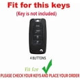 thumbnail image 2 of Key Fob Cover Compatible with Jeep Renegade 2015-2020 Keychain Case Holder Protector,Leather Keychain-black, 2 of 8