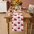 thumbnail image 2 of Red Roses Table Runner - 120 Inch Long Valentine's Day Flowers Love Stripes Pink Cotton and Linen Blended Dress Scarves Farmhouse Table Runner for Kitchen Dining, Coffee Table, 13" x 120", 2 of 8