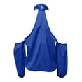 thumbnail image 5 of XFLWAM Women's Fall Fashion Blouse Off Shoulder Long Sleeve Tops Cross Halter Neck Cold Shoulder T Shirt Blue M, 5 of 6