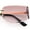 Gold - Burgundy, variant on Womens Wrap Folded Lens Rectangular Rimless Luxury Sunglasses Gold - Black