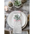 thumbnail image 2 of Pink Grey Cloth Napkins Set of 8 Reusable Dinner Napkins, Chic Garden Floral Stripe Aesthetic Flower Boho Cocktail Napkin Washable Table Napkins for Wedding/Holiday Party/Baby Shower 20"x20", 2 of 7