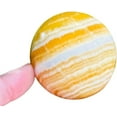 thumbnail image 3 of 1Pc Natural Polished Orange Calcite Crystal Quartz Ball, Yellow Calcite Crystal Ball Clear Quartz Crystal Sphere(6.8cm), 3 of 4