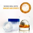 thumbnail image 5 of PREMIUM Ice Ball Molds, Round 2.5 Inch Ice Spheres. Stackable Slow Melting Round Ice Cube Maker for Whiskey and Bourbon (2, Blue), 5 of 8