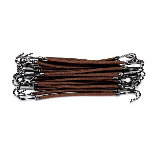 FRCOLOR 20 Pieces Ponytail Hooks for Hair Styling Braid Coffee Color Polyester Material