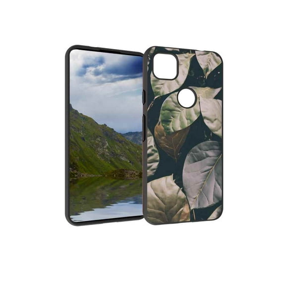 Compatible with Google Pixel 4A 4G Phone Case, Big-Leaves-25 Case Silicone Protective for Teen Girl Boy Case for Google Pixel 4A 4G