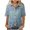 Blue, variant on Womens Athletic Tops Women Fashion V Neck Button Up Cardigan Spliced Short Sleeve Casual And Versatile Shirt For Everyday Wear Beige L