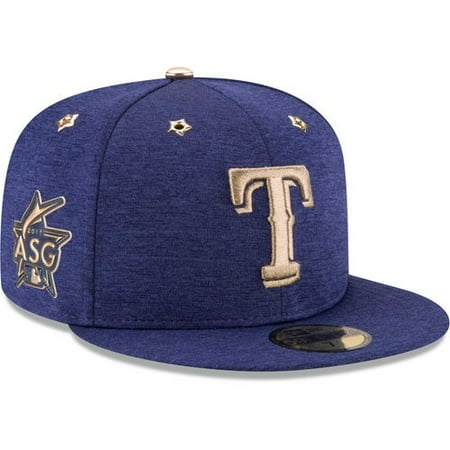 59fifty Field Game Texas Rangers New Era 2017 MLB All-Star Game Side Patch 59FIFTY Fitted Hat - Heathered Royal ()