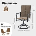 thumbnail image 4 of STARY Outdoor Dining Chairs Set of 4, 360°Swivel Patio Dining Chair with Textilene Fabric, Outdoor Metal Armchair All Weather Resistant, Ergonomic Comfort, Perfect for Patio, Backyard, Balcony, 4 of 7
