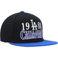 thumbnail image 3 of Men's Mitchell & Ness Black Los Angeles Dodgers World Series Champs Snapback Hat, 3 of 5