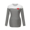 thumbnail image 2 of Lispipm Maternity Pullover for Women 2026 Spring Crewneck Sweatshirts Stripe Casual Tops for Ladies Daily Outdoor Shopping Black L, 2 of 5