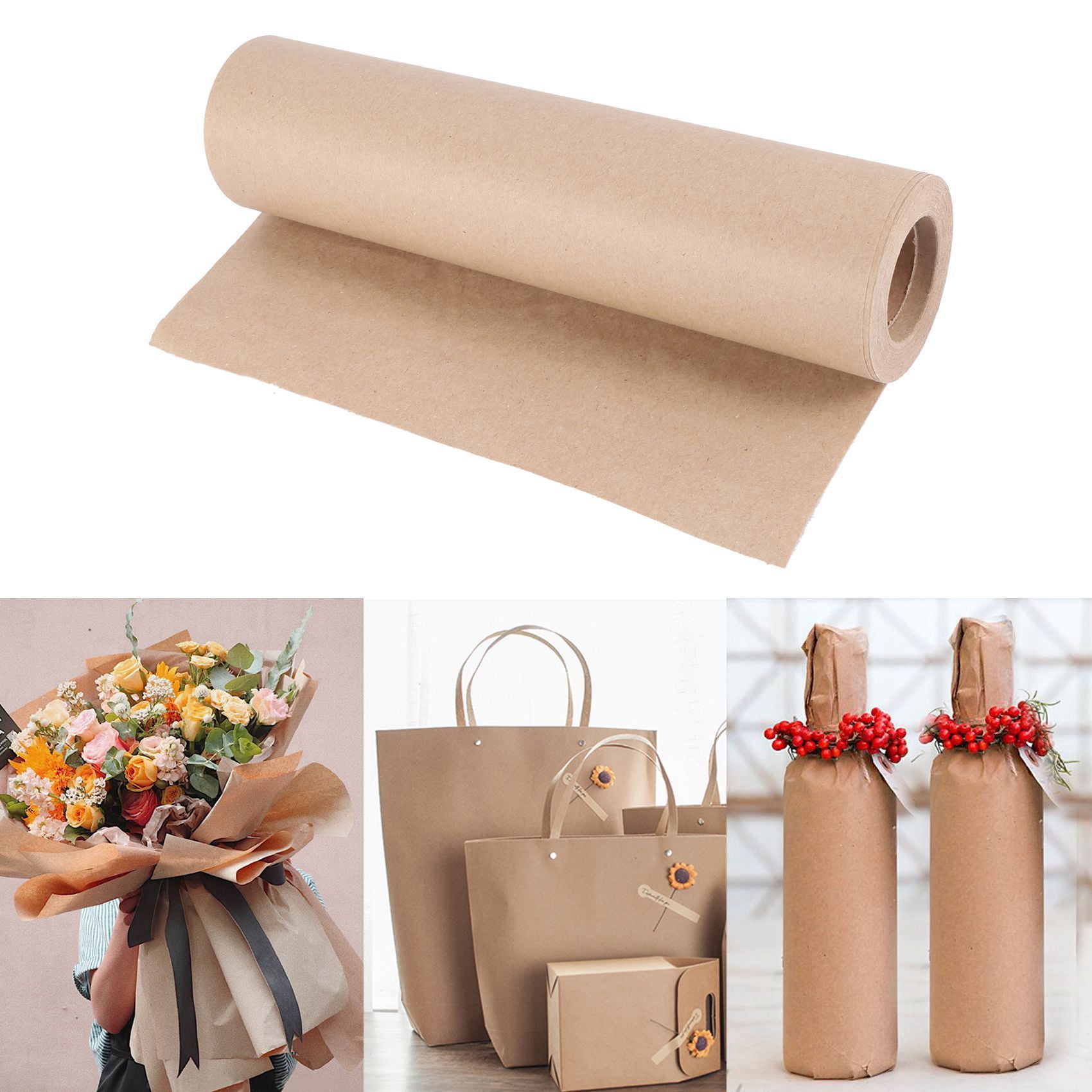 Wrapping Paper Brown Kraft Paper 30 Ft Roll Gift Wrap Personalized Packaging  Wedding Baby Shower Bridal Shower 