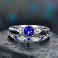 thumbnail image 2 of Anillo HUOGUO Fashion Diamond para mujer, juego de 2 piezas, tamaños 5-10, 2 of 3