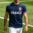 thumbnail image 3 of 2026 France Soccer Jersey Men, French Jersey Soccer Short Sleeve Fan Tee, Football T-Shirt, Plus Size Available, Maillot De France Adult Casual Sports Training Summer Tee for Adult, 3 of 10