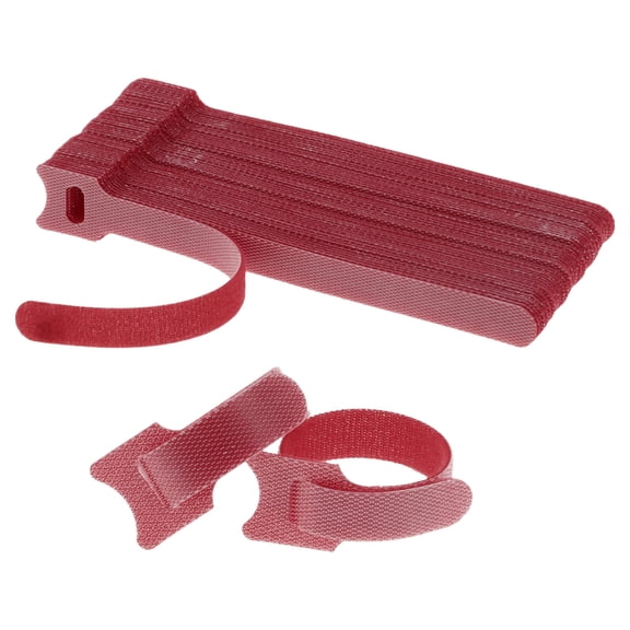Unique Bargains 50pcs Reusable Cable Ties Adjustable Cord Straps Multicolor Red