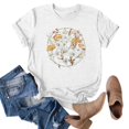 thumbnail image 4 of Ploknplq Plus Size Graphic Tees for Women,Shirts for Women,T Shirts for Women,Dandelion Graphic T Shirts Teen Cute Sunflower Print Tops,Graphic T-shirts,Beach Vacation Clothes for Women White 1 XL, 4 of 4