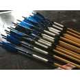 thumbnail image 4 of 12 PCS Traditional Personalized Archery Wooden Arrow For Recurve Bow & Longbow Blue Black Medieval Ottoman Hunting Arrow Christmas Gift For Archer, 4 of 8