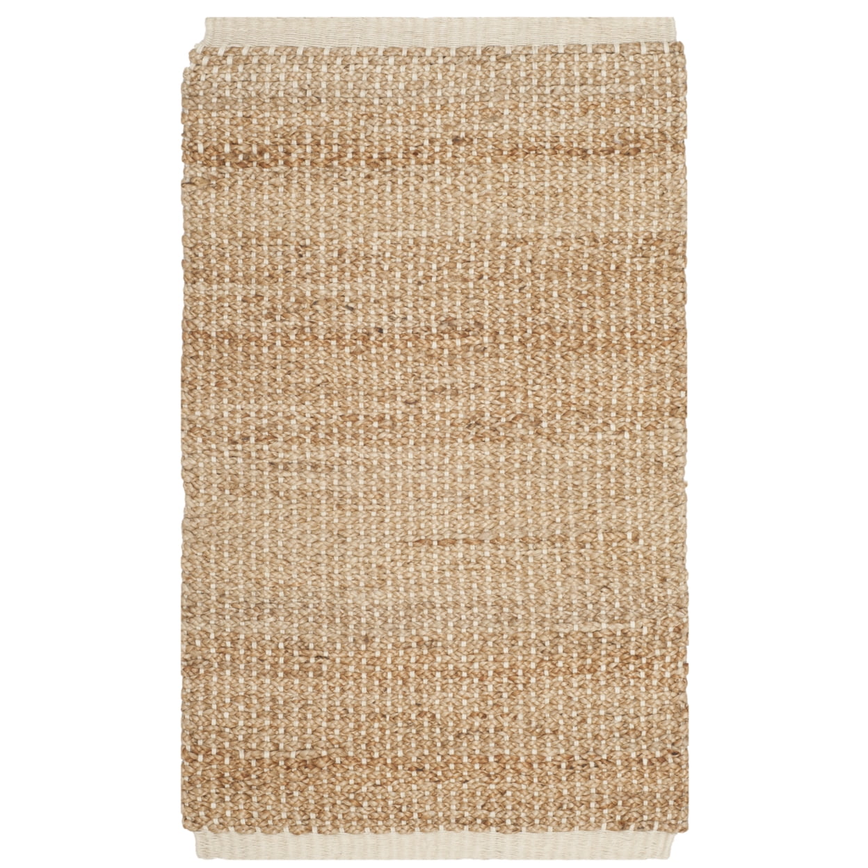 SAFAVIEH Natural Fiber Lyla Braided Jute Area Rug, Ivory/Natural, 4' x 6'
