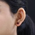 thumbnail image 3 of Rhapsody Asscher Cut AAAA Rubellite 2.40 ctw Solitaire Stud Earrings in 950 Platinum Gifts, 3 of 5