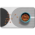 thumbnail image 1 of Tapetes Para Comida Para Perros Para Pisos Tapetes Impermeables Para Cuencos De Agua Para Gatos Alimentación Para Mascotas Estera Absorbente Manteles Individuales Para Alimentos Y Agua Negro Bohemia 1, 1 of 5