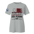 thumbnail image 2 of Only Moment Patriotic Printed Tops Crew Neck Short Sleeve Patriotic Shirt 4th of July Tee Tops V-Neck Short Sleeve Summer T-Shirt Grey,M, 2 of 6