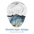 thumbnail image 4 of Shower Caps,Blue Gold Marble Pattern Waterproof Shower Cap for Women 4 Pieces,Double Reusable Hair Cover for Shower PEVA Elastic Stretch Hem, 4 of 7