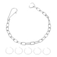 thumbnail image 4 of 6 Pcs Stainless Steel Chain Flush Toilet Seat Universal Repair Kit The Bowl Silver, 4 of 7