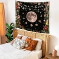 thumbnail image 6 of DaShan Moonlit Garden Tapestry Wall Hanging,Bohemian Floral Wall Decor for Bedroom Living Room Dorm,60"Wx50"L, 6 of 6