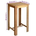 thumbnail image 6 of vidaXL Bar Table and Stool Kitchen Counter Stool Pub Table Solid Acacia Wood, 6 of 18