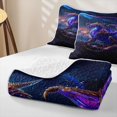 thumbnail image 4 of Feelyou Moon Stars Dragon Twin Quilt Set for Boys, Glitter Magical Animal Twin Coverlet Set, Navy, 2 Pieces, 4 of 7
