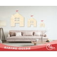 thumbnail image 3 of Unfinished Wood House Silhouette Shape - Craft - up to 46" 10" / 1/4", 3 of 5