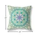 thumbnail image 5 of 20â€ Turquoise Olive Jewel Indoor Outdoor Zippered Throw Pillow, 5 of 5