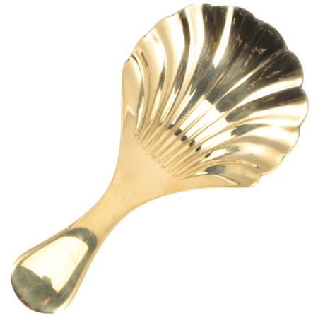 

Bestonzon Coffee Bean Spoon Brass Teaspoon Classical Teaspoon Loose Tea Scoop Tea Shovel