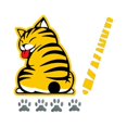 thumbnail image 3 of nanshoudeyi Personality Car Sticker Cute Cartoon Cat Moving Tail Rear Window Wiper Reflective Decals I2X7, 3 of 6