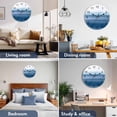 thumbnail image 2 of Wall Clock 10 Inch Haze Blue White Round Silent Decorative Wall Clocks Battery Operated for Living Room Bedroom Kitchen Classroom Decor, Abstract Modern Brush Stroke,Small, 2 of 7