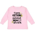thumbnail image 3 of Inktastic Happy Birthday to the Sweetest Mom in the World Girls Long Sleeve Toddler T-Shirt, 3 of 5