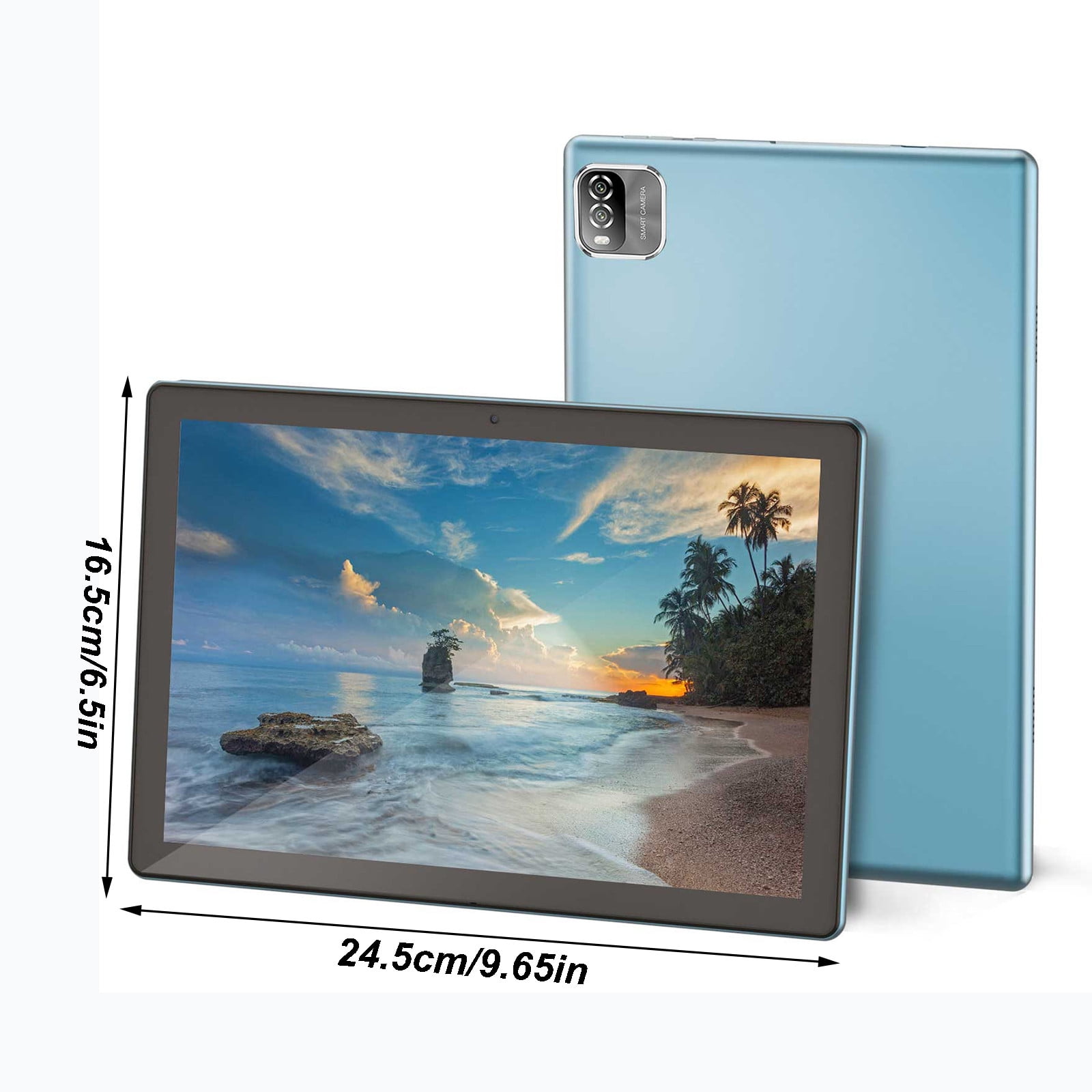 10.1-Inch Android 12 Tablet with 6GB+64GB, 1TB Expandable, IPS HD Screen, WiFi 6, Bluetooth 5.2, Dual Camera, 6000mAh Battery
