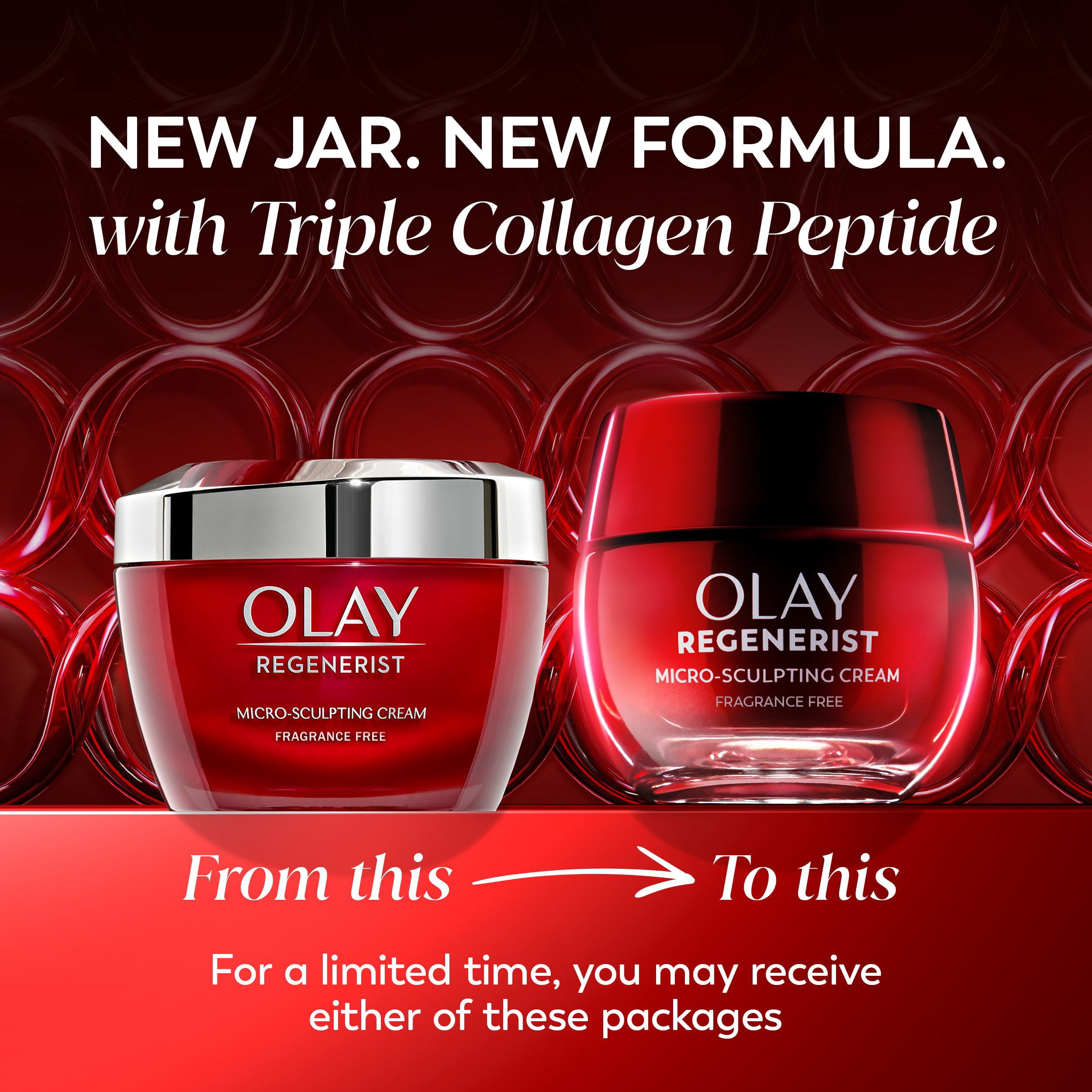 Crème pour le visage Olay, crème microsculptante hydratante pour le visage Regenerist, sans parfum – Hydratant, anti-âge, anti-rides, soins de la peau – Acide hyaluronique, niacinamide 50 mL
