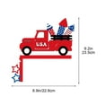 thumbnail image 2 of Yhmxh 2 Pcs Independence Day Door Corner Frame Decoration, Wooden Patriotic Celebration Door Toppers 4th of July Decor USA Red White Blue Heart Stars Gnome Decor for Memorial Day Party, 2 of 6